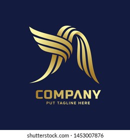 gold luxury letter intial logo template for business