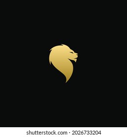 gold luxury lion logo design. logo template