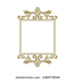 gold, luxury logo frame