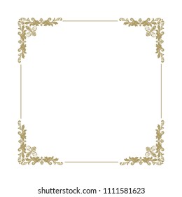 gold, luxury logo frame