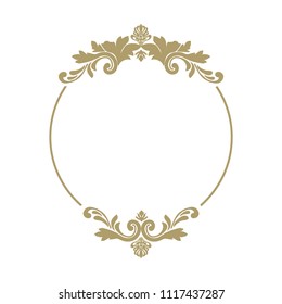 gold, luxury logo frame