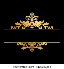 gold, luxury logo frame