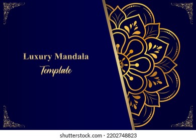 Gold Luxury Mandala Template, Luxury Mandala Background