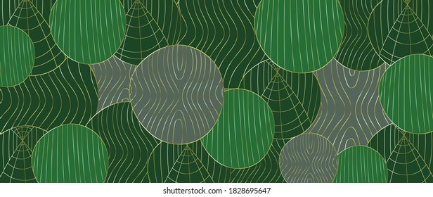 Gold and Luxury pattern design with abstract shape and golden line arts texture. Modern wallpaper design for print, cover, wall art, fabric  and banner background.