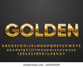 Gold luxury realistic 3D text effect