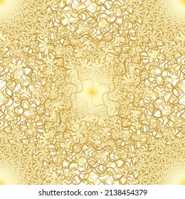 Gold luxury seamless pattern on the white background. Vector illustration.