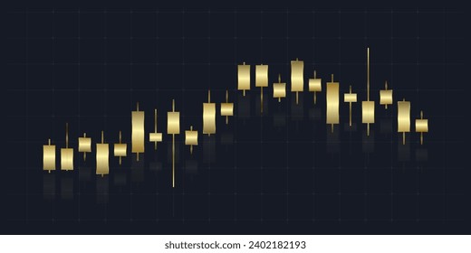 Gold and luxury Stock market charts and forex trading graph trend concept for financial investment or Economic trend business idea, Abstract finance background