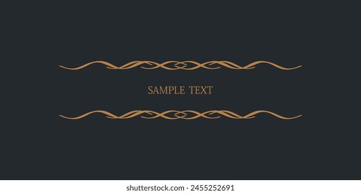 Gold Luxury Style Vintage Frame border Isolated On A Dark Background Free Vector