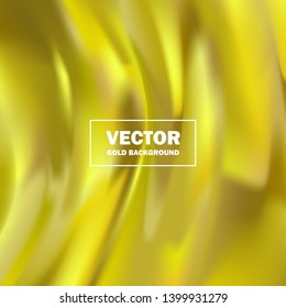 Gold luxury wave background. Liquid color square vector cover template.