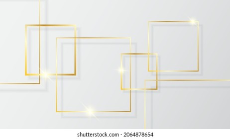 Gold luxury white abstract background modern design copyspace for your text
