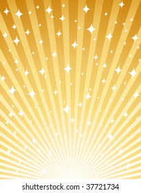 Gold magical and festive background. Vector illustration.