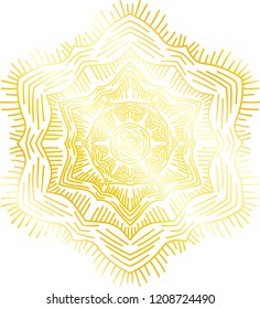Gold majestic geometric mandala