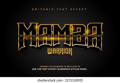 Gold mamba editable text effect template