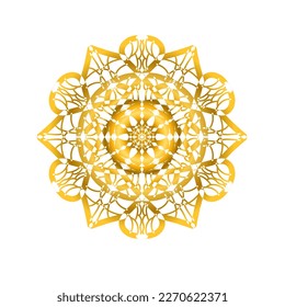 Diseño vectorial de arte Mandala dorado para uso comercial