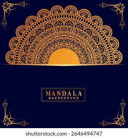 A gold mandala design and background design