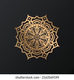 Gold Mandala Design Vector Graphic
