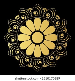 Gold Mandala. golden and circular mandala vector illustration design Stock Vector Image Art. Golden mandala PRINT! by AtomiccircuS on DeviantArt.