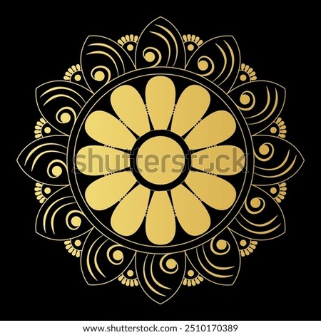 Gold Mandala. golden and circular mandala vector illustration design Stock Vector Image Art. Golden mandala PRINT! by AtomiccircuS on DeviantArt.