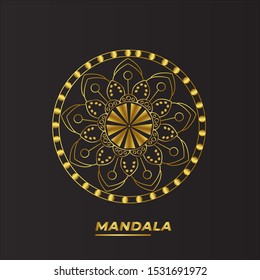 Gold mandala for logo/icon- vector illustration