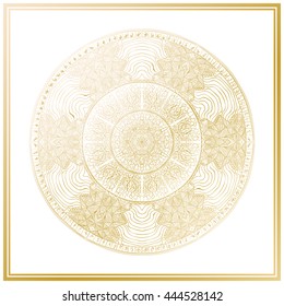 Gold mandala. Luxury mandala.