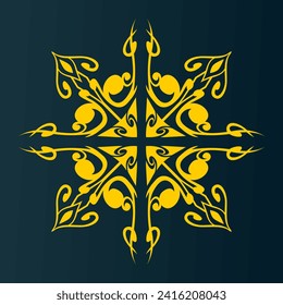 gold mandala vector, Islamic ornamental decorative