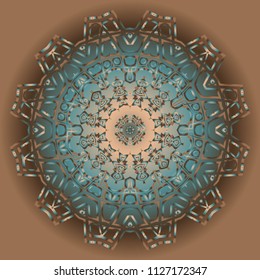 Gold Mandala. Vintage decorative elements. Hand drawn background. vector illustration