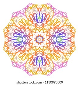 Gold Mandala. Vintage decorative elements. Hand drawn background. vector illustration