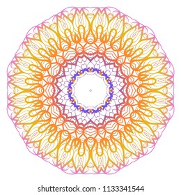 Gold Mandala. Vintage decorative elements. Hand drawn background. vector illustration