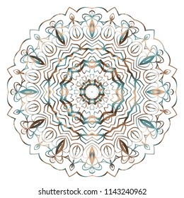 Gold Mandala. Vintage decorative elements. Hand drawn background. vector illustration