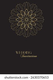 The Gold Mandala Wedding Iinvitation Card