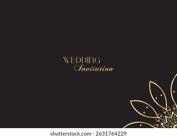 The Gold Mandala Wedding Iinvitation Card