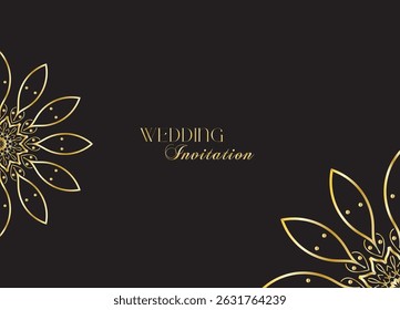 The Gold Mandala Wedding Iinvitation Card