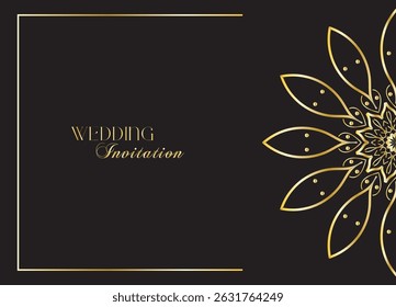 The Gold Mandala Wedding Iinvitation Card