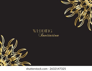The Gold Mandala Wedding Iinvitation Card
