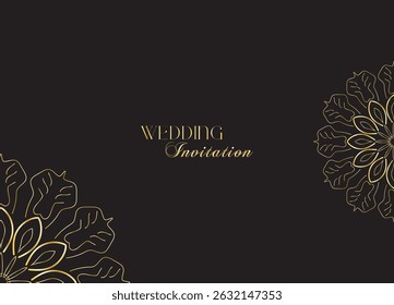 The Gold Mandala Wedding Iinvitation Card
