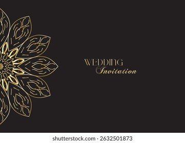 The Gold Mandala Wedding Iinvitation Card