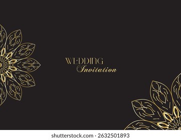The Gold Mandala Wedding Iinvitation Card