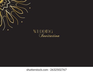 The Gold Mandala Wedding Iinvitation Card
