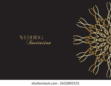 The Gold Mandala Wedding Iinvitation Card