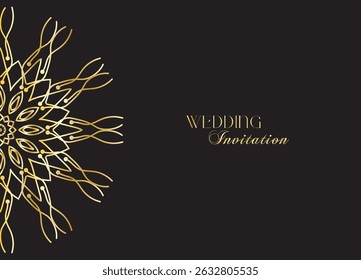 The Gold Mandala Wedding Iinvitation Card