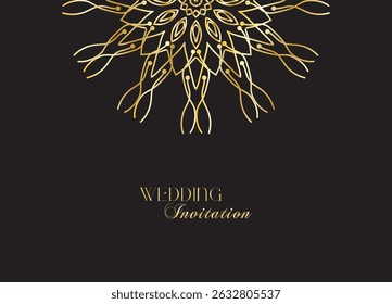 The Gold Mandala Wedding Iinvitation Card