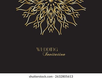 The Gold Mandala Wedding Iinvitation Card