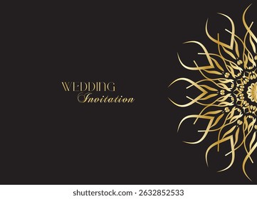 O ouro Mandala casamento i convite cartão