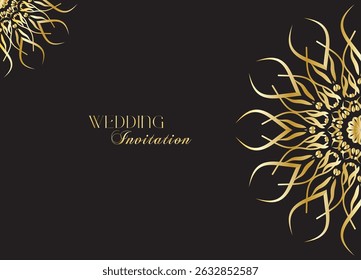 The Gold Mandala Wedding Iinvitation Card