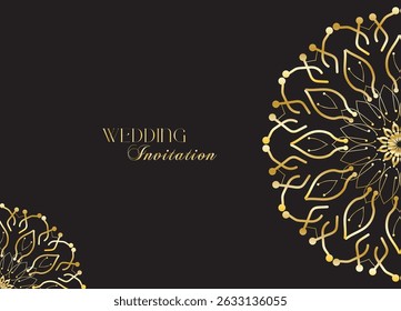 The Gold Mandala Wedding Iinvitation Card