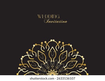 The Gold Mandala Wedding Iinvitation Card