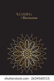 The Gold Mandala Wedding Iinvitation Card