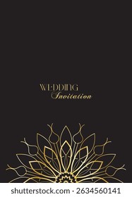 The Gold Mandala Wedding Iinvitation Card