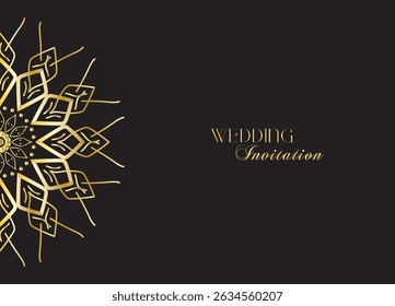 The Gold Mandala Wedding Iinvitation Card