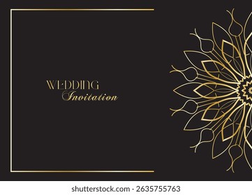 The Gold Mandala Wedding Iinvitation Card